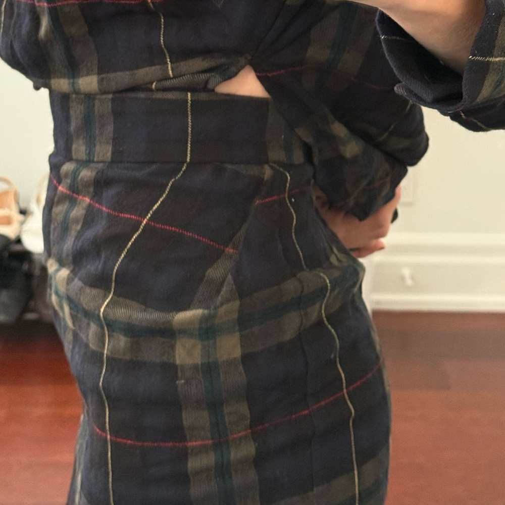Vivienne Westwood Plaid Long Sleeve Asymmetric ShirtDress - Picture 8 of 8